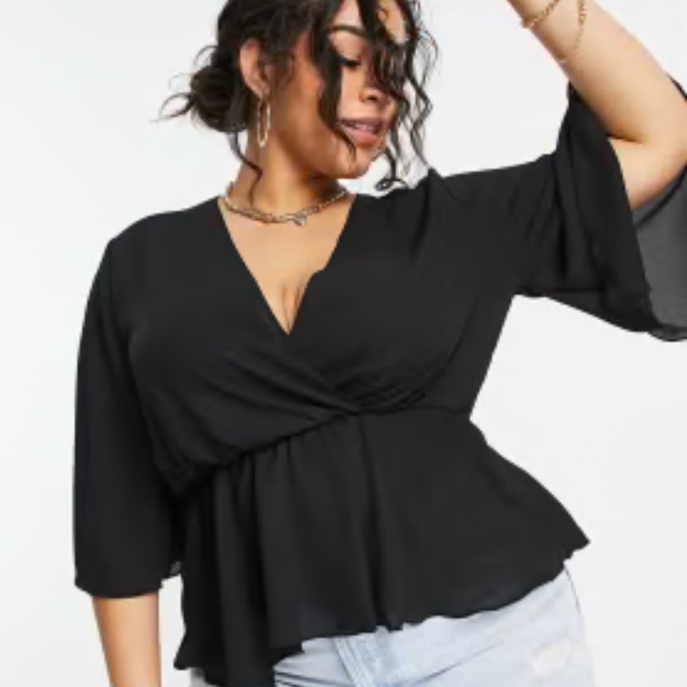 ANN TAYLOR size XL Elegant Black Women's Top